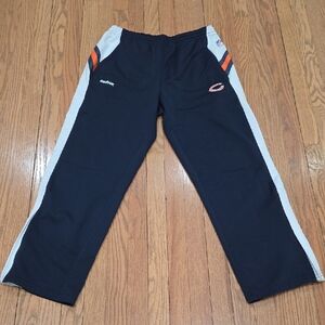 Reebok Onfield Chicago Bears Navy Joggers with White and Orange Stripes